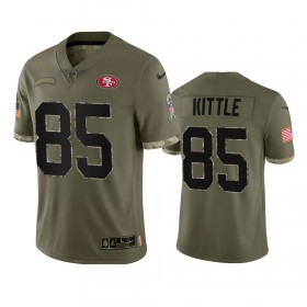 Tröjor San Francisco 49ers George Kittle 85 Olive 2022 Salute To Service Limited - Män